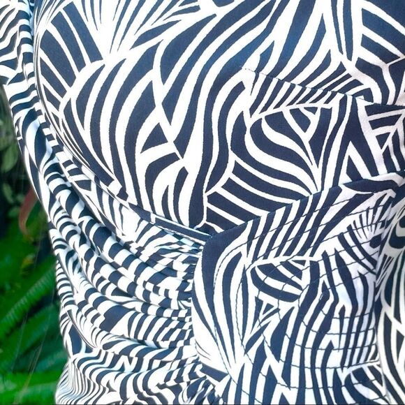 Laundry By Design Navy Zebra Faux-Wrap Dress - Picture 5 of 7